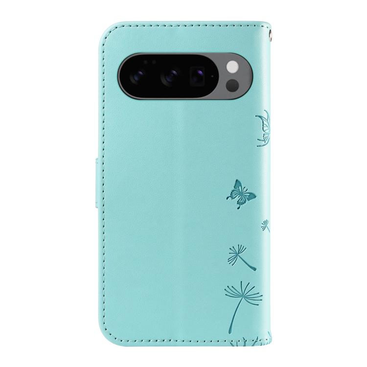 For Google Pixel 10 5G / 10 Pro 5G Global Dandelion Embossed Pattern Flip Leather Phone Case(Green) - Google Cases by buy2fix | Online Shopping UK | buy2fix