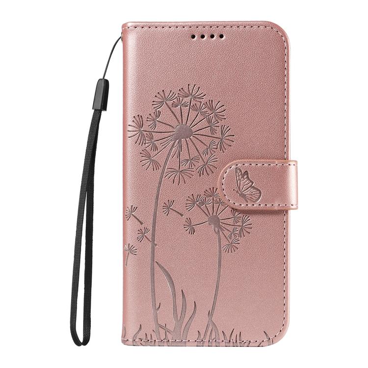 For Google Pixel 10 5G / 10 Pro 5G Global Dandelion Embossed Pattern Flip Leather Phone Case(Rose Gold) - Google Cases by buy2fix | Online Shopping UK | buy2fix
