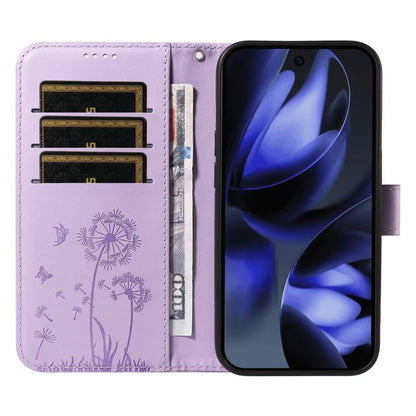 For Google Pixel 10 5G / 10 Pro 5G Global Dandelion Embossed Pattern Flip Leather Phone Case(Purple) - Google Cases by buy2fix | Online Shopping UK | buy2fix