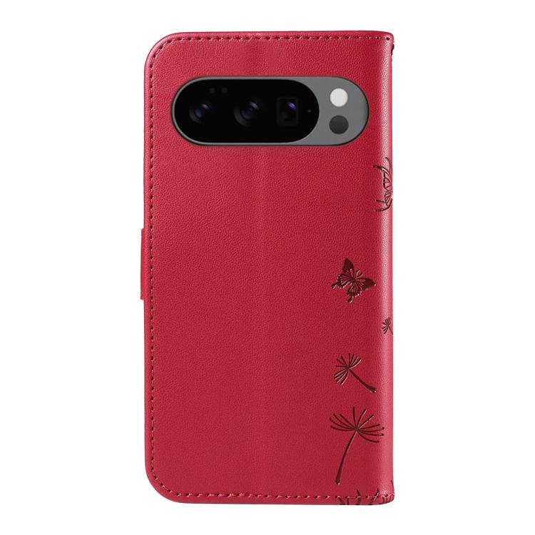 For Google Pixel 10 5G / 10 Pro 5G Global Dandelion Embossed Pattern Flip Leather Phone Case(Red) - Google Cases by buy2fix | Online Shopping UK | buy2fix