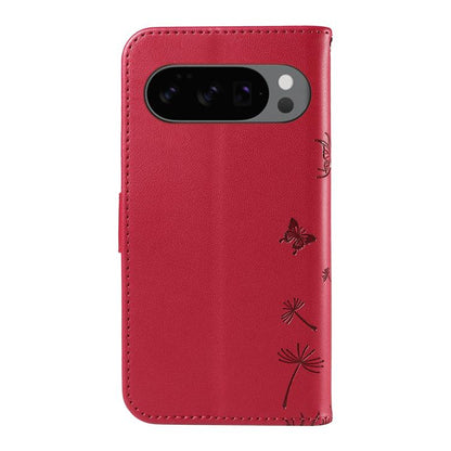 For Google Pixel 10 5G / 10 Pro 5G Global Dandelion Embossed Pattern Flip Leather Phone Case(Red) - Google Cases by buy2fix | Online Shopping UK | buy2fix