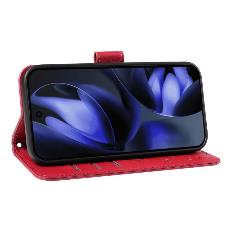 For Google Pixel 10 5G / 10 Pro 5G Global Dandelion Embossed Pattern Flip Leather Phone Case(Red) - Google Cases by buy2fix | Online Shopping UK | buy2fix