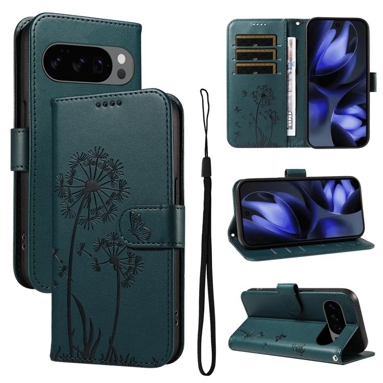 For Google Pixel 10 5G / 10 Pro 5G Global Dandelion Embossed Pattern Flip Leather Phone Case(Blue) - Google Cases by buy2fix | Online Shopping UK | buy2fix