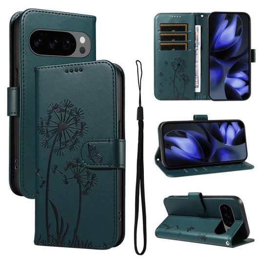 For Google Pixel 10 5G / 10 Pro 5G Global Dandelion Embossed Pattern Flip Leather Phone Case(Blue) - Google Cases by buy2fix | Online Shopping UK | buy2fix