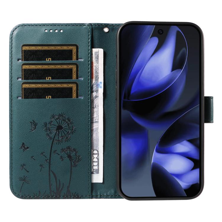 For Google Pixel 10 5G / 10 Pro 5G Global Dandelion Embossed Pattern Flip Leather Phone Case(Blue) - Google Cases by buy2fix | Online Shopping UK | buy2fix