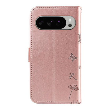 For Google Pixel 10 Pro XL 5G Global Dandelion Embossed Pattern Flip Leather Phone Case(Rose Gold) - Google Cases by buy2fix | Online Shopping UK | buy2fix