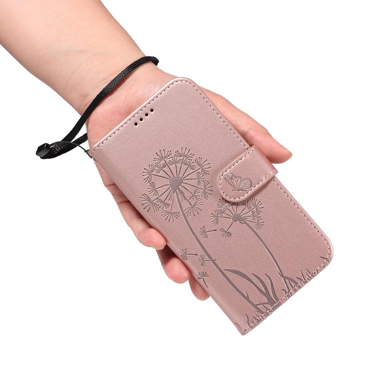 For Google Pixel 10 Pro XL 5G Global Dandelion Embossed Pattern Flip Leather Phone Case(Rose Gold) - Google Cases by buy2fix | Online Shopping UK | buy2fix