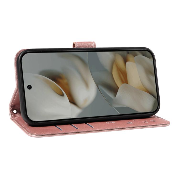 For Google Pixel 10 Pro XL 5G Global Dandelion Embossed Pattern Flip Leather Phone Case(Rose Gold) - Google Cases by buy2fix | Online Shopping UK | buy2fix