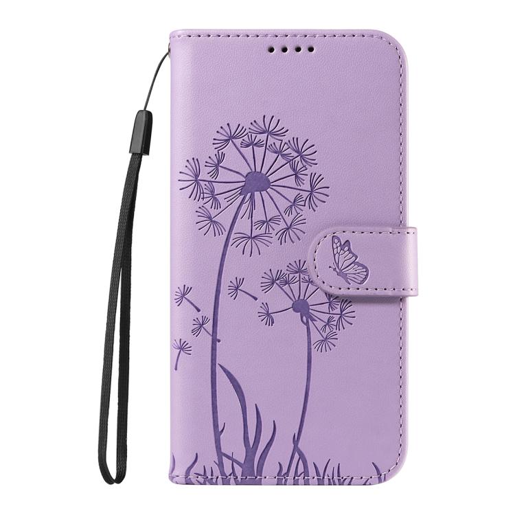 For Google Pixel 10 Pro XL 5G Global Dandelion Embossed Pattern Flip Leather Phone Case(Purple) - Google Cases by buy2fix | Online Shopping UK | buy2fix