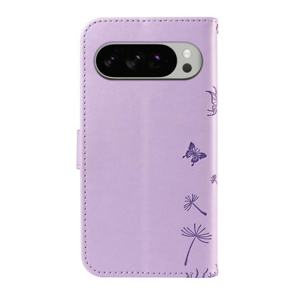 For Google Pixel 10 Pro XL 5G Global Dandelion Embossed Pattern Flip Leather Phone Case(Purple) - Google Cases by buy2fix | Online Shopping UK | buy2fix