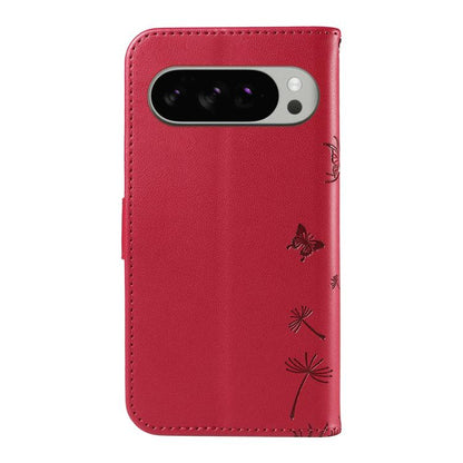 For Google Pixel 10 Pro XL 5G Global Dandelion Embossed Pattern Flip Leather Phone Case(Red) - Google Cases by buy2fix | Online Shopping UK | buy2fix