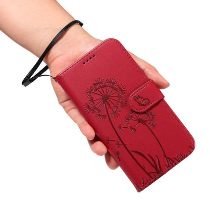 For Google Pixel 10 Pro XL 5G Global Dandelion Embossed Pattern Flip Leather Phone Case(Red) - Google Cases by buy2fix | Online Shopping UK | buy2fix