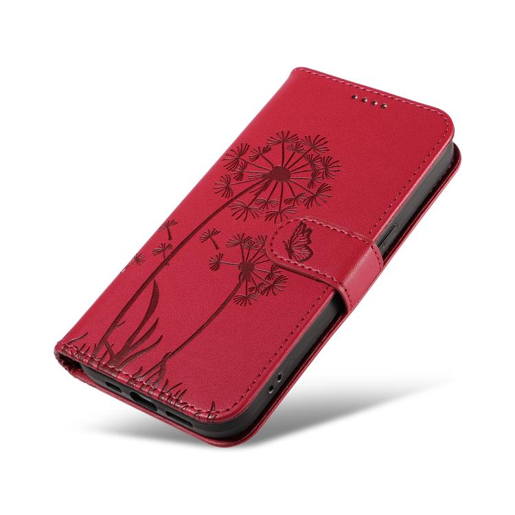 For Google Pixel 10 Pro XL 5G Global Dandelion Embossed Pattern Flip Leather Phone Case(Red) - Google Cases by buy2fix | Online Shopping UK | buy2fix