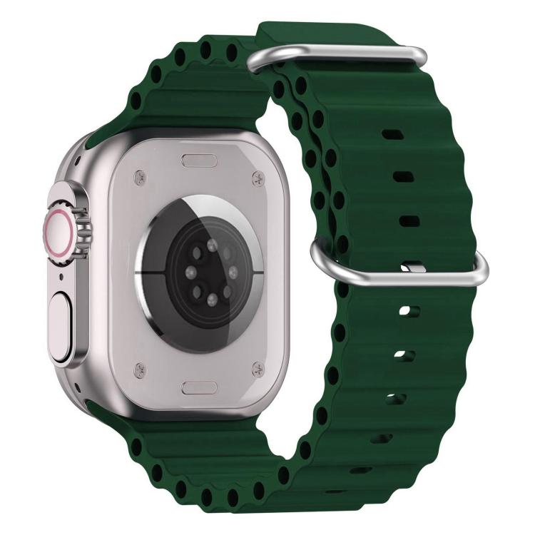 For Apple Watch 46mm / 49mm / 45mm / 44mm xDfind Ocean Silicone Watch Band(Dark Green) - Watch Bands by xDfind | Online Shopping UK | buy2fix
