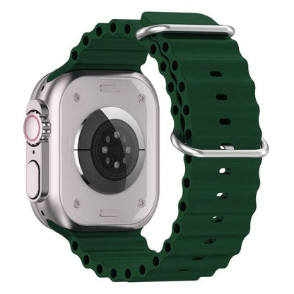 For Apple Watch 46mm / 49mm / 45mm / 44mm xDfind Ocean Silicone Watch Band(Dark Green) - Watch Bands by xDfind | Online Shopping UK | buy2fix