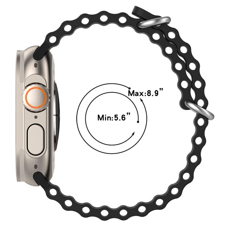 For Apple Watch 46mm / 49mm / 45mm / 44mm xDfind Ocean Silicone Watch Band(Dark Green) - Watch Bands by xDfind | Online Shopping UK | buy2fix