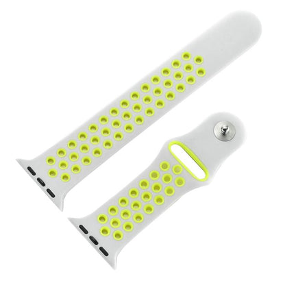 For Apple Watch 46mm / 49mm / 45mm / 44mm xDfind Two Color Silicone Sports Watch Band(Grey Yellow) - Watch Bands by xDfind | Online Shopping UK | buy2fix