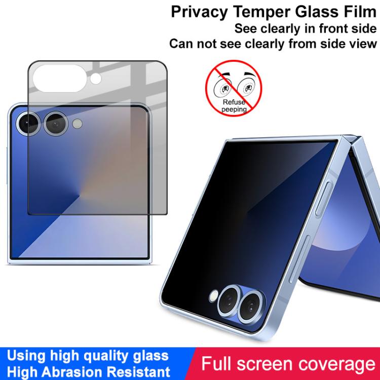 For Samsung Galaxy Z Flip7 5G IMAK Privacy Full Coverage Tempered Back Screen Glass Film - Galaxy Z Flip7 5G Cases by imak | Online Shopping UK | buy2fix