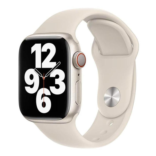 For Apple Watch 42mm / 41mm / 40mm / 38mm xDfind Solid Color Silicone Sports Watch Band(Starlight)