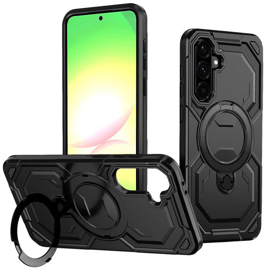 For Samsung Galaxy A56 5G Cooling MagSafe Holder Phone Case(Black)