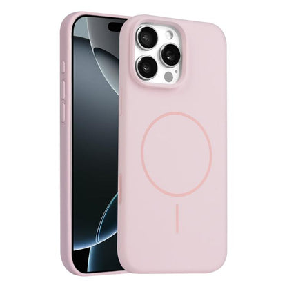 For iPhone 16 Pro Max Liquid Silicone Magsafe Phone Case with AI Camera Control Button(Pink) - iPhone 16 Pro Max Cases by buy2fix | Online Shopping UK | buy2fix