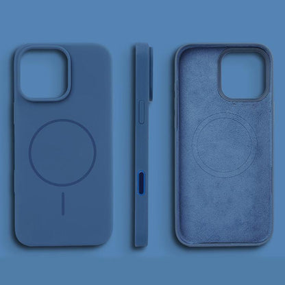 For iPhone 16 Pro Max Liquid Silicone Magsafe Phone Case with AI Camera Control Button(Blue) - iPhone 16 Pro Max Cases by buy2fix | Online Shopping UK | buy2fix