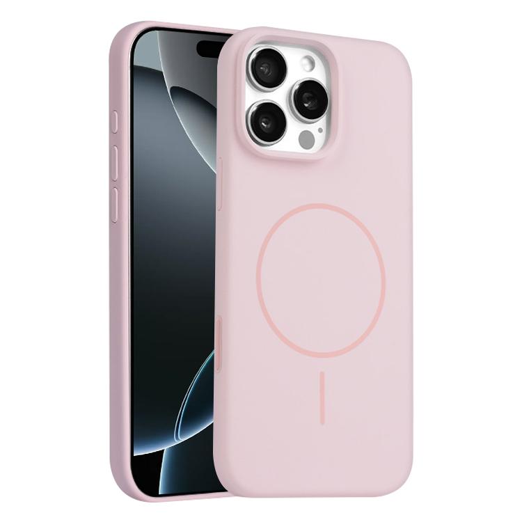 For iPhone 16 Pro Liquid Silicone Magsafe Phone Case with AI Camera Control Button(Pink) - iPhone 16 Pro Cases by buy2fix | Online Shopping UK | buy2fix