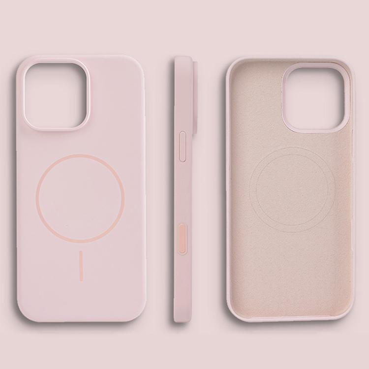 For iPhone 16 Pro Liquid Silicone Magsafe Phone Case with AI Camera Control Button(Pink) - iPhone 16 Pro Cases by buy2fix | Online Shopping UK | buy2fix