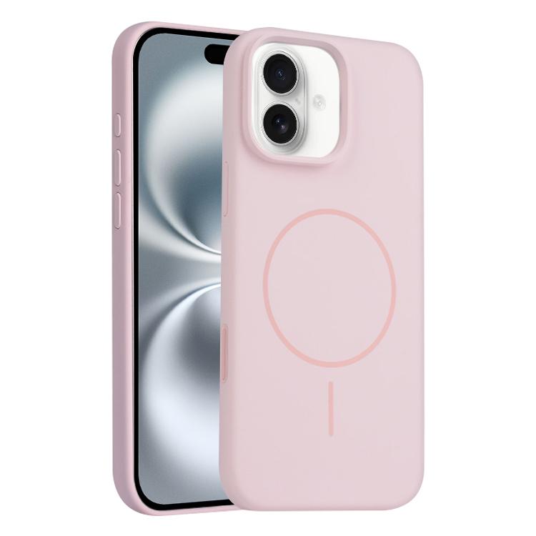 For iPhone 16 Plus Liquid Silicone Magsafe Phone Case with AI Camera Control Button(Pink) - iPhone 16 Plus Cases by buy2fix | Online Shopping UK | buy2fix
