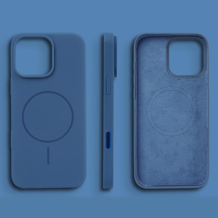 For iPhone 16 Plus Liquid Silicone Magsafe Phone Case with AI Camera Control Button(Blue) - iPhone 16 Plus Cases by buy2fix | Online Shopping UK | buy2fix