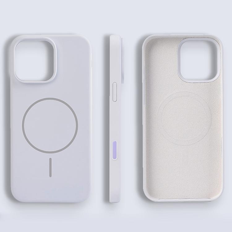 For iPhone 16 Liquid Silicone Magsafe Phone Case with AI Camera Control Button(Grey) - iPhone 16 Cases by buy2fix | Online Shopping UK | buy2fix