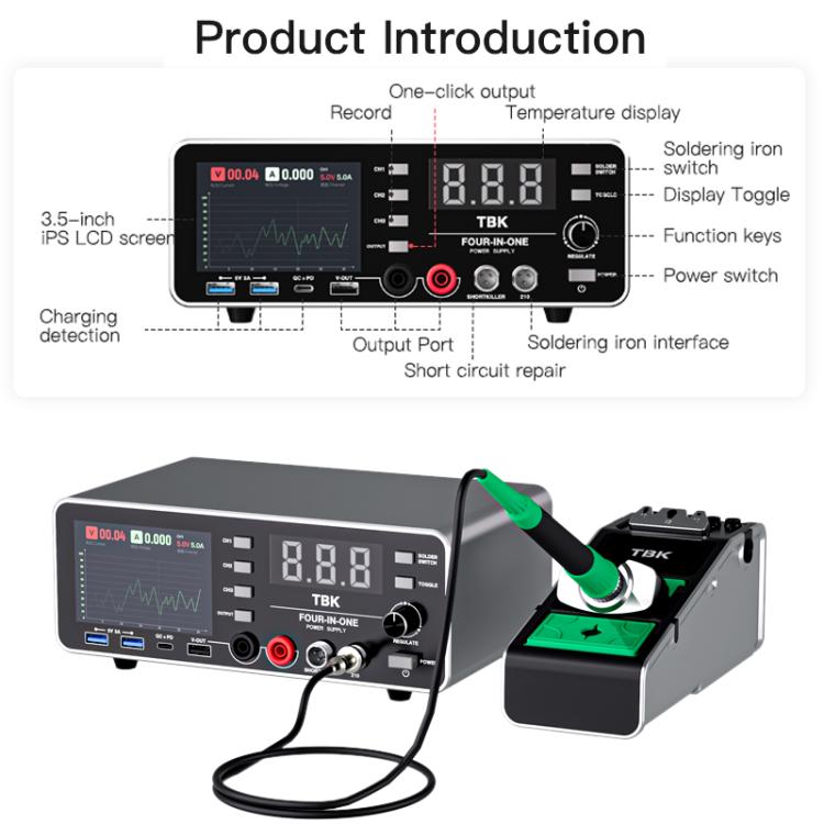 TBK-219 20V / 5A All-purpose Integrated Workstation Power Supply with C210 Soldering Iron, Plug:US Plug - Electric Soldering Iron by TBK | Online Shopping UK | buy2fix