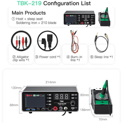 TBK-219 20V / 5A All-purpose Integrated Workstation Power Supply with C210 Soldering Iron, Plug:EU Plug - Electric Soldering Iron by TBK | Online Shopping UK | buy2fix