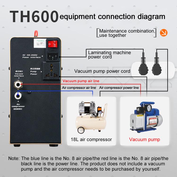 Qianli TH600 Phone LCD Curved / Straight Screen Universal Pressing Laminating Machine, Plug:US Plug - Others by QIANLI | Online Shopping UK | buy2fix