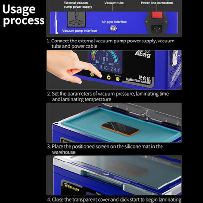 Mechanic Gan-03 Abag 8-inch Airbag Laminating Machine, Plug:US Plug - Laminator Machine by MECHANIC | Online Shopping UK | buy2fix