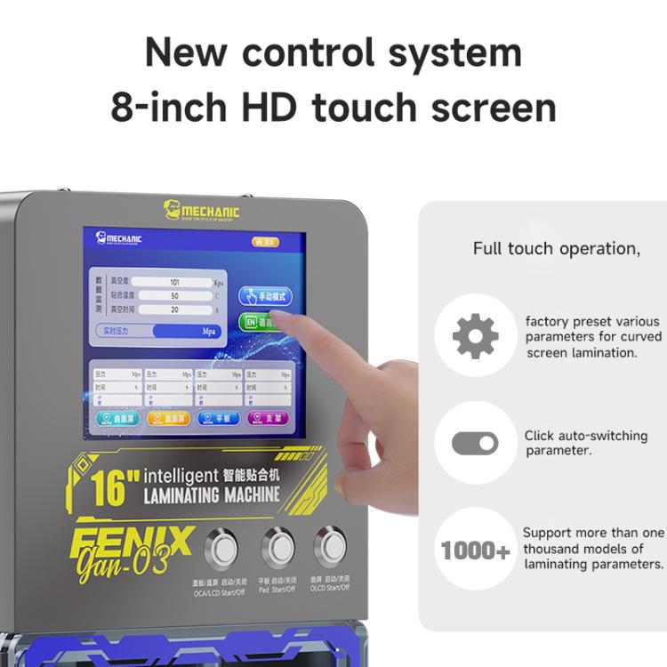 Mechanic GAN-03 Fenix 16-inch Intelligent Laminating Machine, Plug:EU Plug - Laminator Machine by MECHANIC | Online Shopping UK | buy2fix