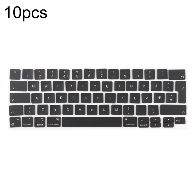 For MacBook A2251 A2289 A2238 A2338 10pcs UK Big Enter Version Keycaps, Language:Norway - Keyboard by buy2fix | Online Shopping UK | buy2fix