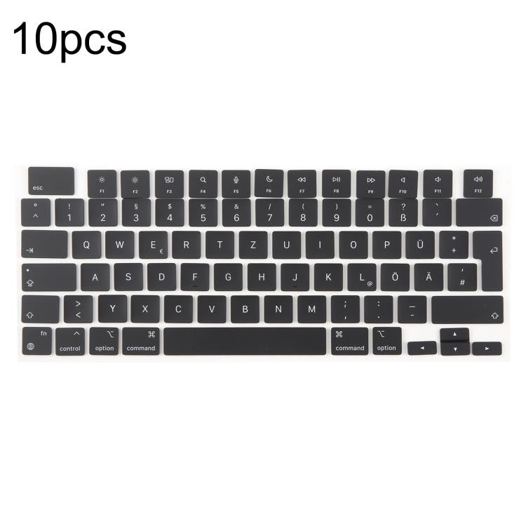 For MacBook A2681 A2941 A3113  A3114 10pcs UK Big Enter Version Keycaps, Language:German - Keyboard by buy2fix | Online Shopping UK | buy2fix