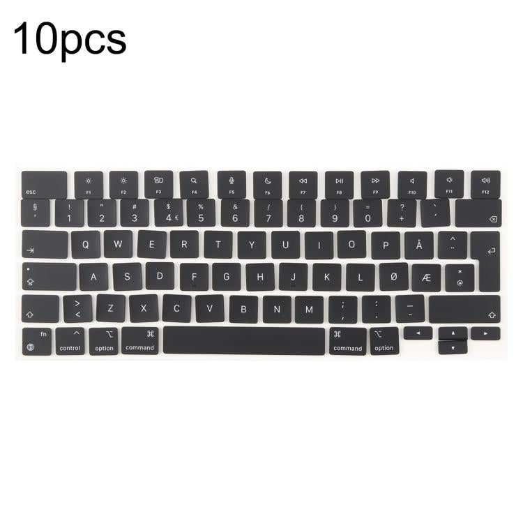 For MacBook A2681 A2941 A3113  A3114 10pcs UK Big Enter Version Keycaps, Language:Norway - Keyboard by buy2fix | Online Shopping UK | buy2fix