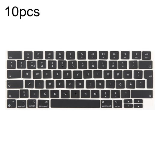 For MacBook A2442 A2485 A2779 A2780 A2991 A2992 A2918 10pcs UK Big Enter Version Keycaps, Language:Sweden - Keyboard by buy2fix | Online Shopping UK | buy2fix