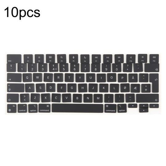 For MacBook A2442 A2485 A2779 A2780 A2991 A2992 A2918 10pcs UK Big Enter Version Keycaps, Language:Norway