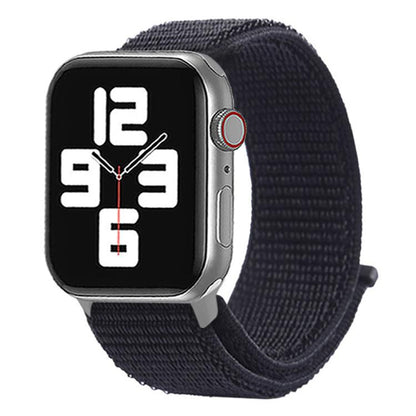 For Apple Watch 42mm / 41mm / 40mm / 38mm xDfind Nylon Loop Hook and Loop Fastener Watch Band(Black) - Watch Bands by xDfind | Online Shopping UK | buy2fix
