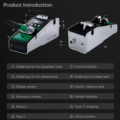 TBK-211 Portable Rechargeable Constant Temperature All-Purpose Soldering Station - Electric Soldering Iron by TBK | Online Shopping UK | buy2fix