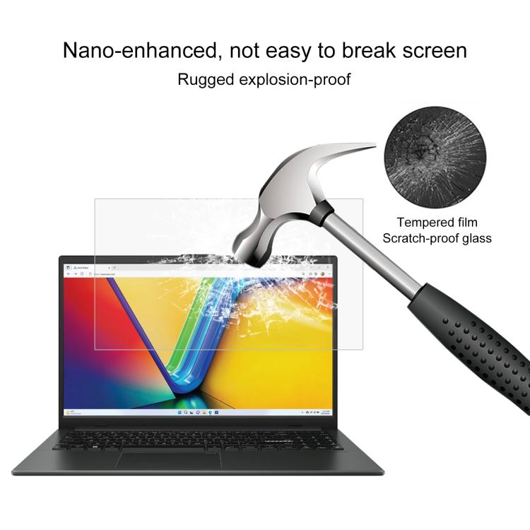 For ASUS Vivobook Go 15 E1504FA 15.6 2pcs 9H 0.3mm Explosion-proof Tempered Glass Film - Screen Protection Film by buy2fix | Online Shopping UK | buy2fix