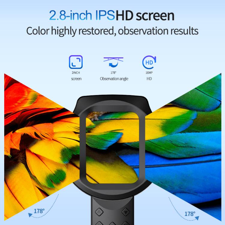 2.8 inch IPS Screen Industrial Handheld Digital Microscope(Black) - Digital Microscope by buy2fix | Online Shopping UK | buy2fix