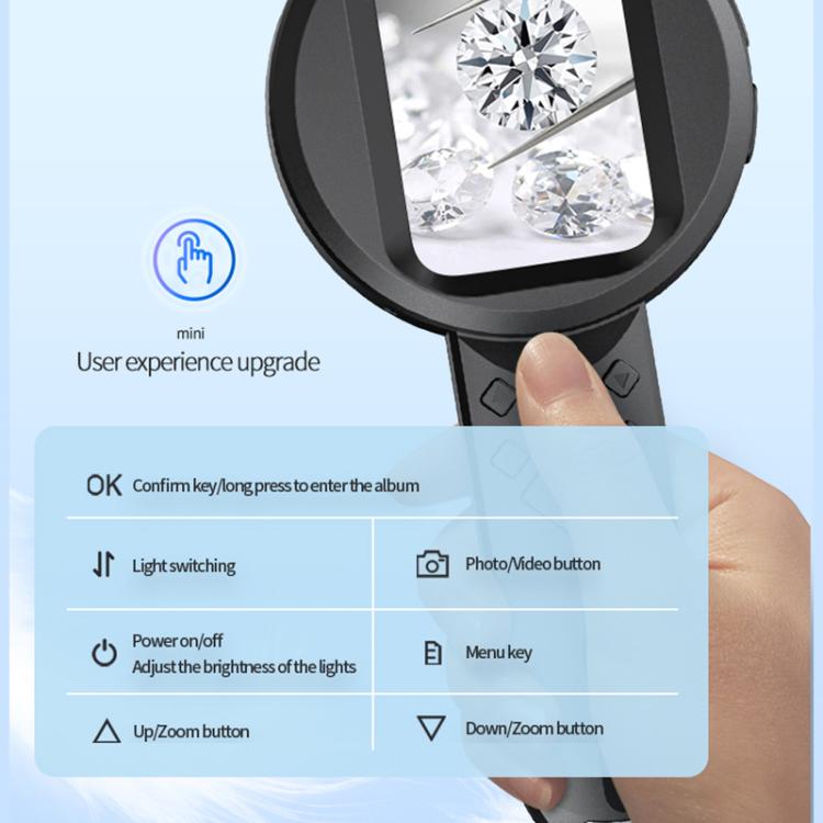 2.8 inch IPS Screen Industrial Handheld Digital Microscope(Black) - Digital Microscope by buy2fix | Online Shopping UK | buy2fix