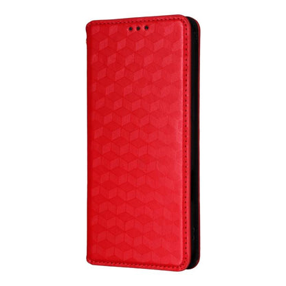 For iPhone Air Cubic Grid Texture Flip Leather Phone Case(Red) - iPhone Air Cases by buy2fix | Online Shopping UK | buy2fix