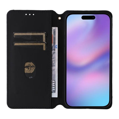 For iPhone Air Cubic Grid Texture Flip Leather Phone Case(Purple) - iPhone Air Cases by buy2fix | Online Shopping UK | buy2fix