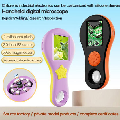 T56 2 inch IPS Screen Children Handheld Digital Microscope 500X Magnification - Digital Microscope by buy2fix | Online Shopping UK | buy2fix