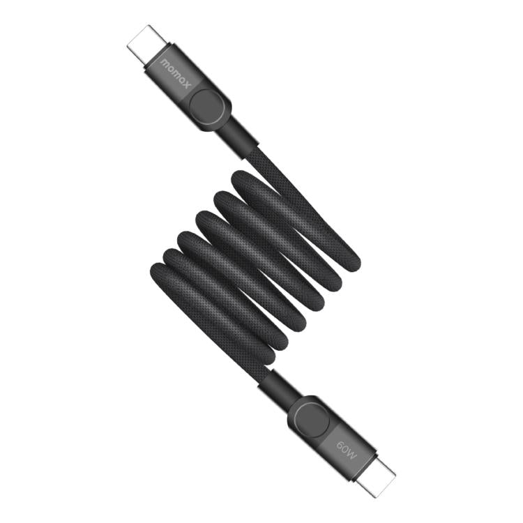 Momax Mag.Link Magnetic 60W USB-C / Type-C to USB-C / Type-C Data Cable, Length:1m(Black) - USB-C & Type-C Cable by MOMAX | Online Shopping UK | buy2fix